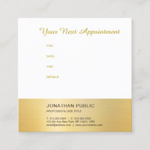 Appointment Reminder Modern Faux Gold Template