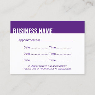 Appointment Reminder Modern Purple Bold Border