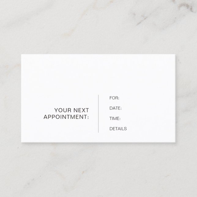 Appointment Reminder Modern Stylish Clean Plain (Front)