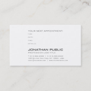 Appointment Reminder Modern Stylish Sleek Plain