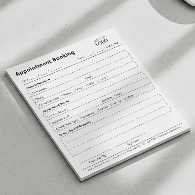 Appointment Reminder Professional Logo Notepad (Creator Uploaded)