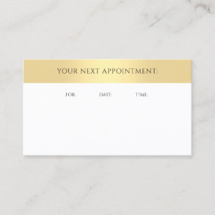 Appointment Reminder Stylish Gold Look Template