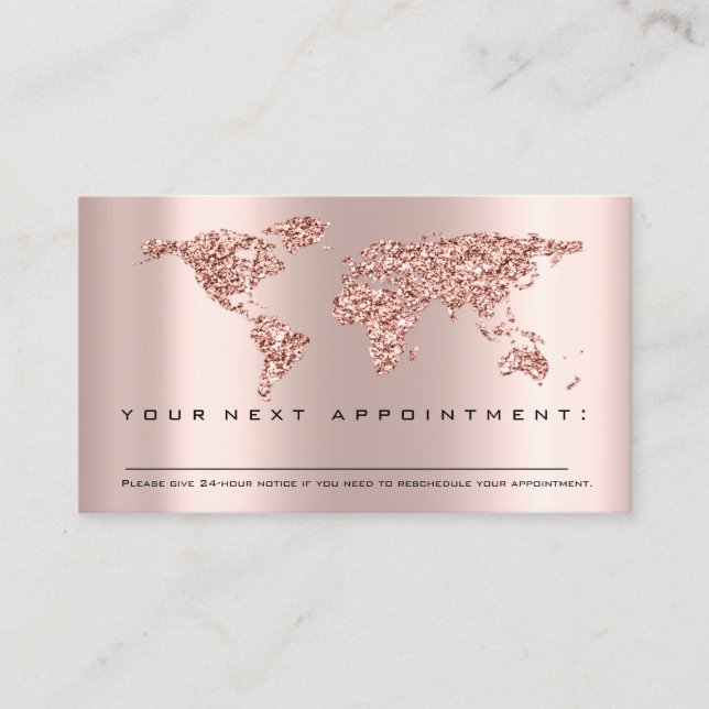 Appointment Reminder Word Map Trader Finances Business Card (Front)