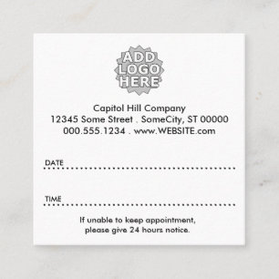 appointment square card