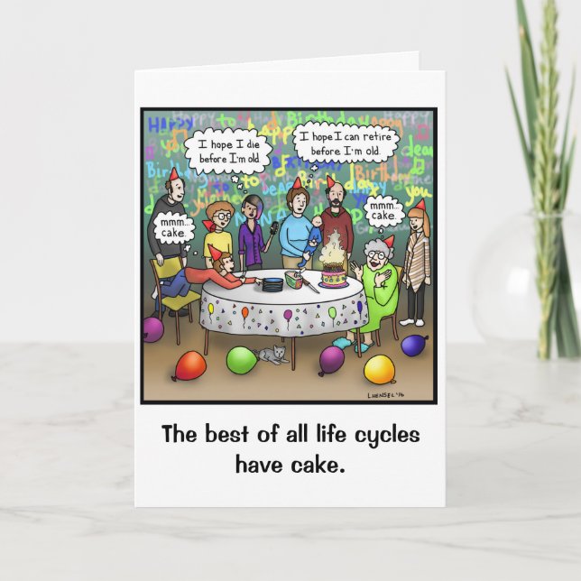 Apportez La Carte D'Anniversaire Du Gâteau (Devant)