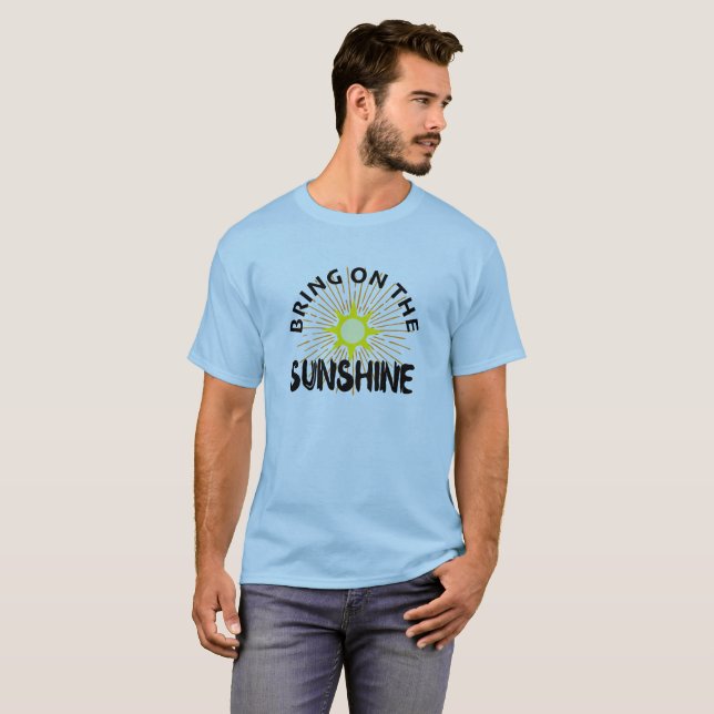 Apportez Le Design Sunshine - T-Shirt Sombre De Ba (Devant entier)