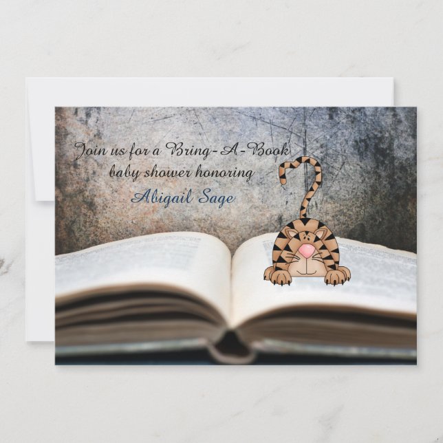 Apportez un livre Baby shower de chats Invitation  (Devant)