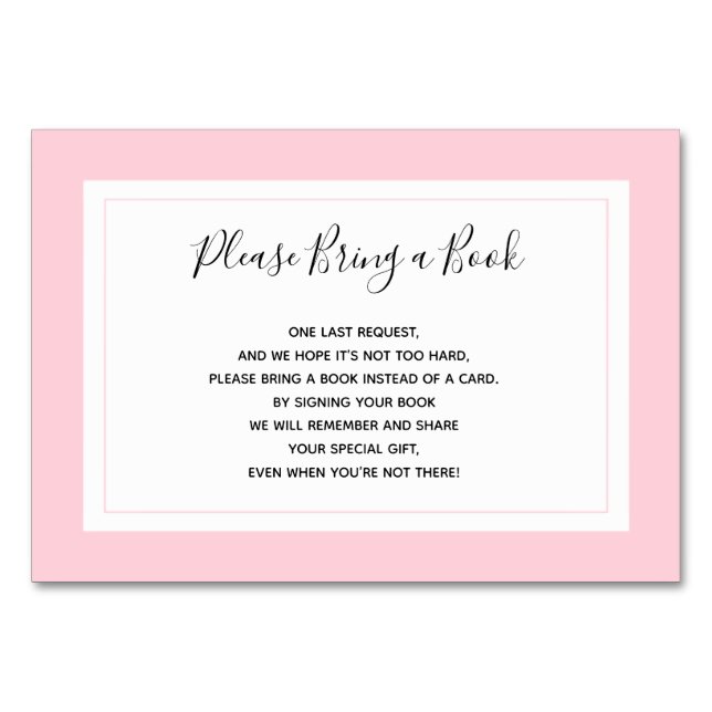 Apportez un livre - Cartes de Baby Shower Fille Ro (Devant)