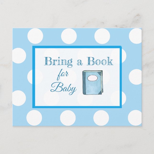Apportez un livre pour la carte Baby shower bébé (Devant)