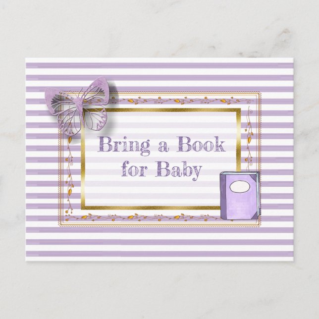 Apportez un livre pour la carte Baby shower bébé (Devant)