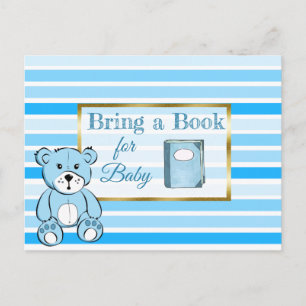 Apportez un livre pour la carte Baby shower bébé