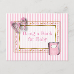 Apportez un livre pour la carte de baby shower de