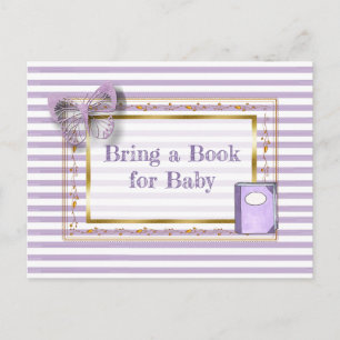 Apportez un livre pour la carte de baby shower de