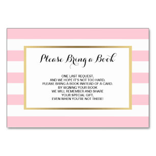 Apportez un livre - rayures les cartes roses de