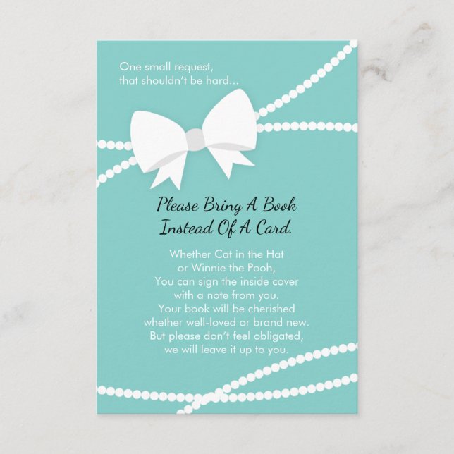 Apportez une carte de livre, Baby shower, Robin's  (Devant)