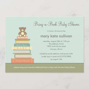 Apportez Une Invitation De Baby shower De Livre (B