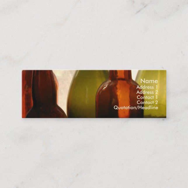 Apportez votre propre carte de visite de bouteille (Devant)