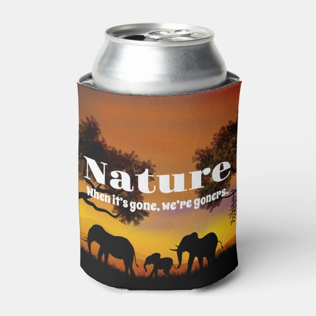 Appreciate Nature and Elephants Can Cooler (Can Front)