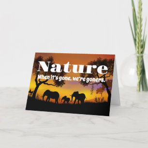 Appreciate Nature and Elephants Card