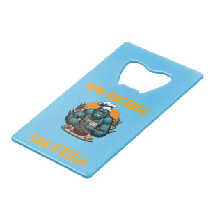 Appreciate The G'rilla Master BBQ Griller Fun Pun Credit Card Bottle Opener