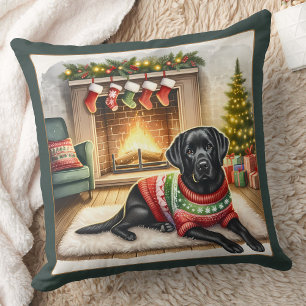 Appreciate the Little Things - Black Labrador Throw Pillow