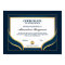 Appreciation Achievement Gold Blue Certificate 