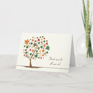 Appreciation Card to Thank Someone w/ Tree