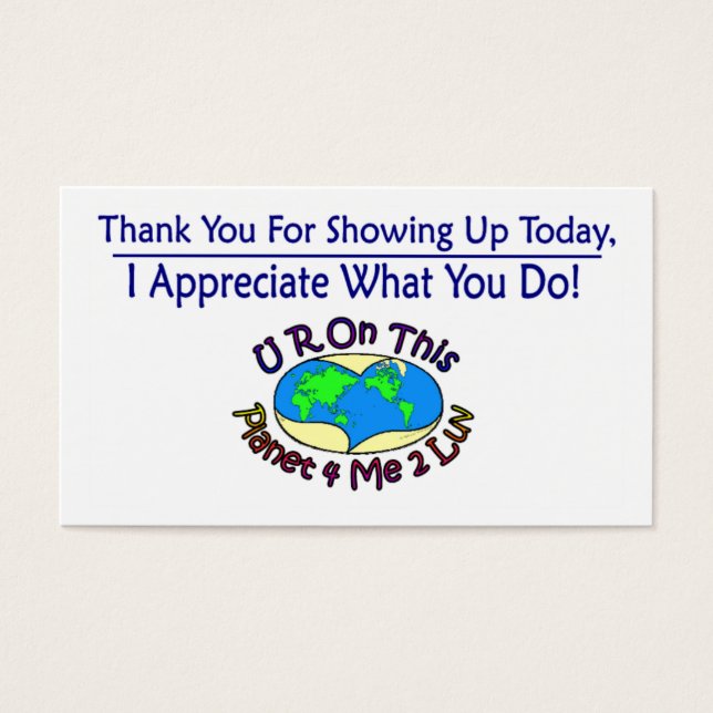 Appreciation Cards Changing This Planet (Front)