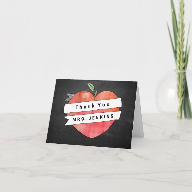 Appréciation de l'enseignant Carte de remerciement (Devant)