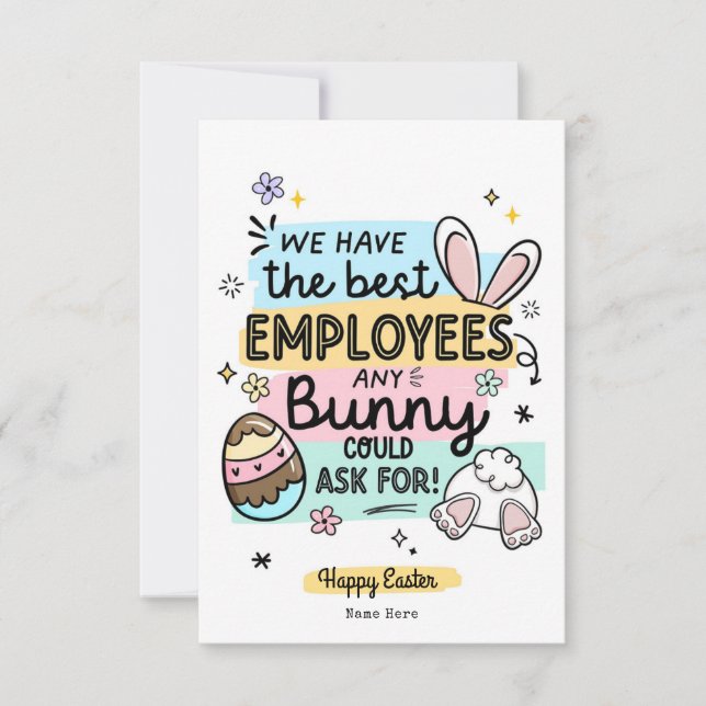 Appréciation des employés Bonne carte de Pâques (Devant)