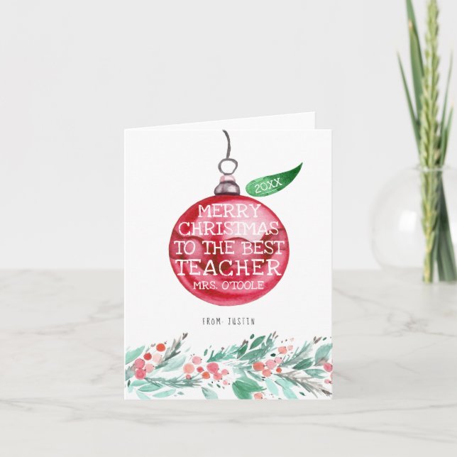 Appréciation des enseignants| Carte de Noël person (Devant)