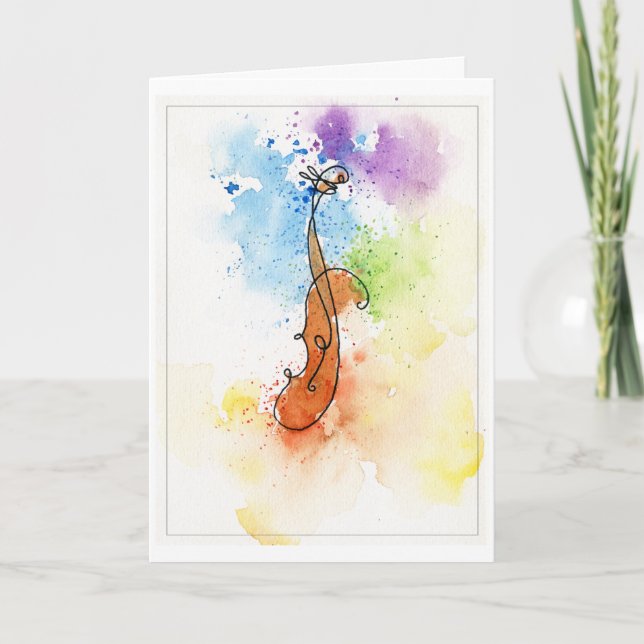 Appréciation des instruments à cordes - Carte vier (Devant)