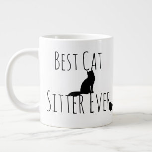 Appreciation Feline Caregiver Typography Thank You Large Coffee Mug