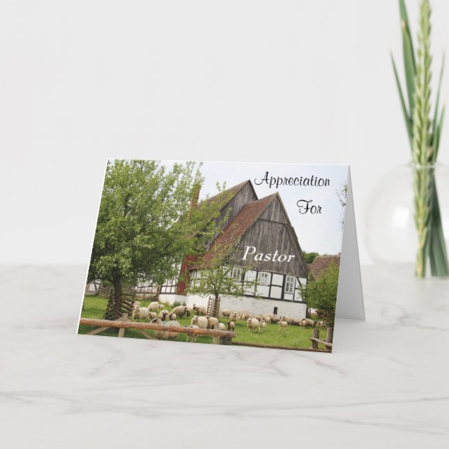 Appreciation -for Pastor Thank You Card (Front)