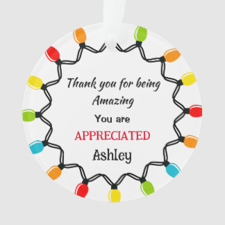Appreciation Gift for Holiday Christmas Minimalist Ornament