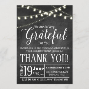 Appreciation Invitation, Grateful For Invitation