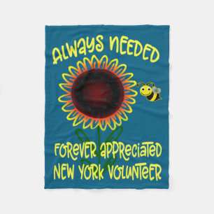 Appreciation New York Always Needed Volunteer Reco Fleece Blanket