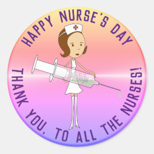 Appreciation Nurse's Day  Classic Round Sticker