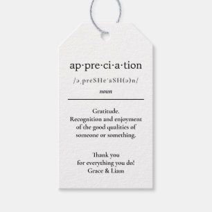 Appreciation Teacher Gift CoWorker Gift Tags