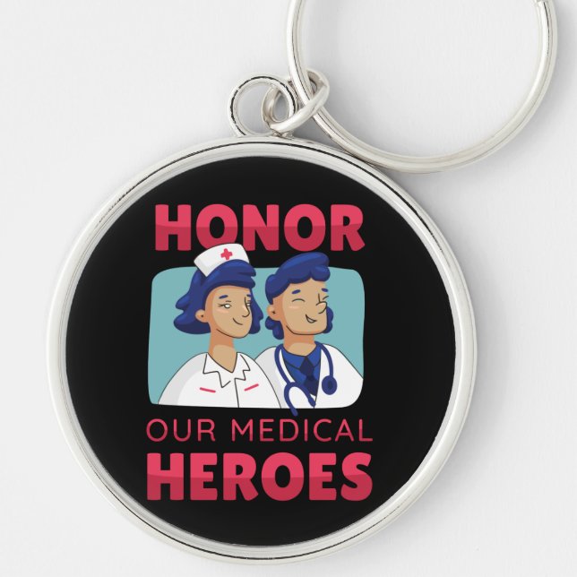 Appreciation to Doctors and Nurses Keychain (Front)