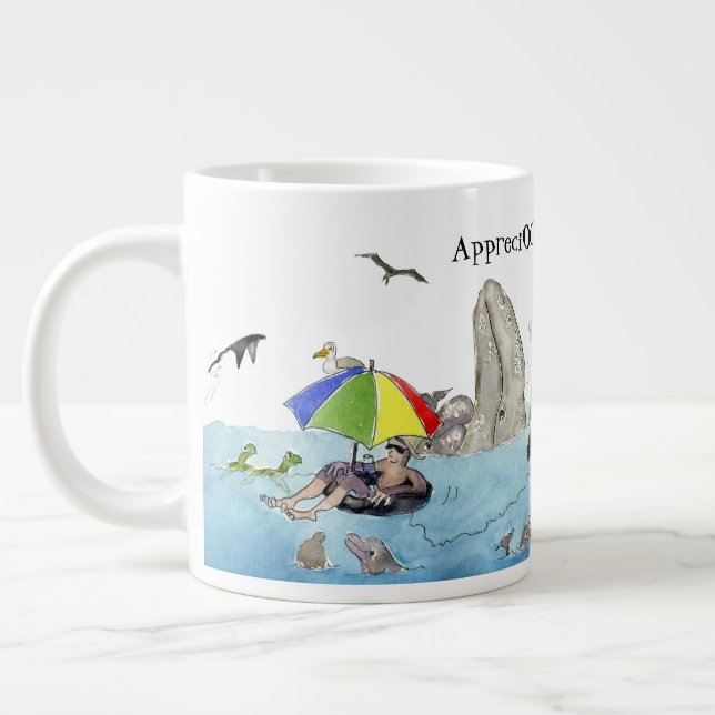AppreciOCEAN Large Coffee Mug (Left)