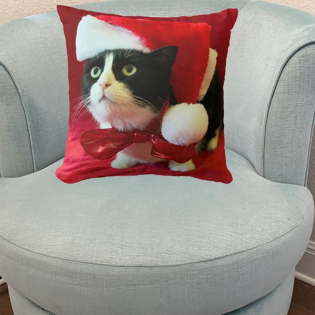 Apprend le Coussin de Noël Tuxedo Cat (Créateur téléchargé)