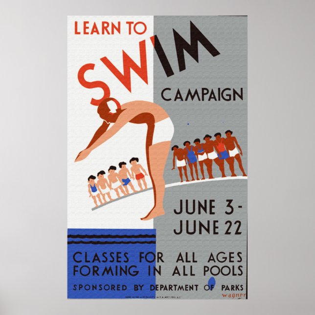 Apprendre à nager Poster de la campagne (Devant)