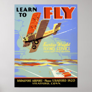 Apprendre à piloter le Poster vintage restauré