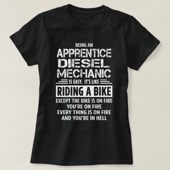 Apprentice Diesel Mechanic T-Shirt (Design Front)