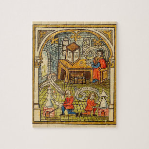 Apprentices in a Medieval Laboratory Jigsaw Puzzle