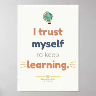 Apprentissage | Affiche d'affirmation pour enfants
