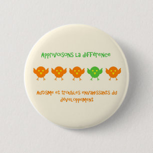 Apprivoisons la différence rond2 - macaron 2 inch round button