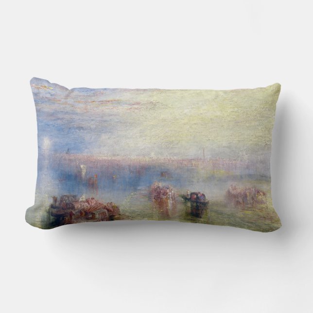 Approach to Venice by William Turner Lumbar Pillow (Front)