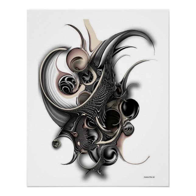 "Approach vs Abstraction", Glossy Poster (Front)